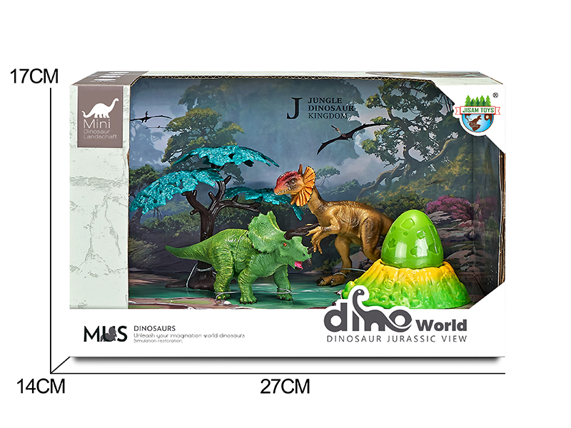 Dinosaur Model Forest Scene Set + Surprise Dragon Egg