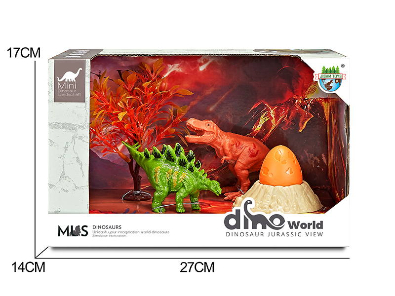 Dinosaur Model Volcano Scene Set + Surprise Dragon Egg