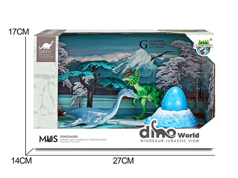 Dinosaur Model Glacier Scene Set + Surprise Dragon Egg