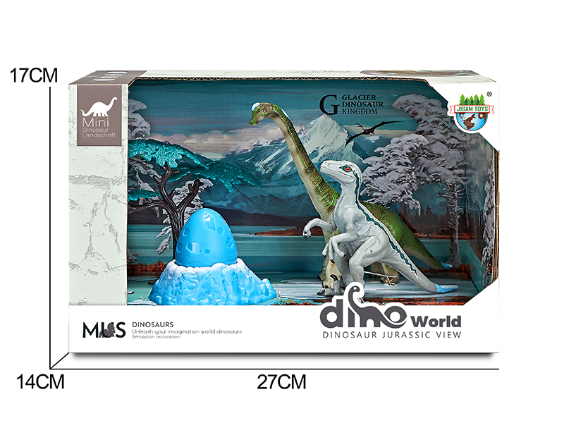 Dinosaur Model Glacier Scene Set + Surprise Dragon Egg