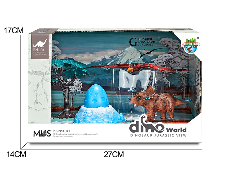Dinosaur Model Glacier Scene Set + Surprise Dragon Egg