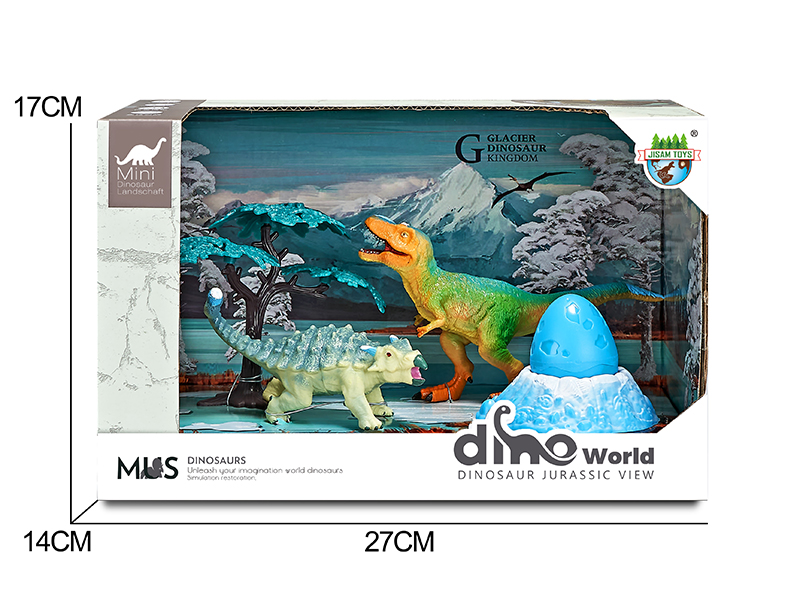 Dinosaur Model Glacier Scene Set + Surprise Dragon Egg