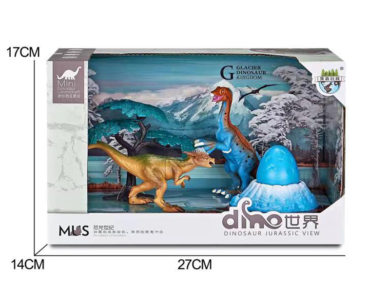 Dinosaur Model Glacier Scene Set + Surprise Dragon Egg