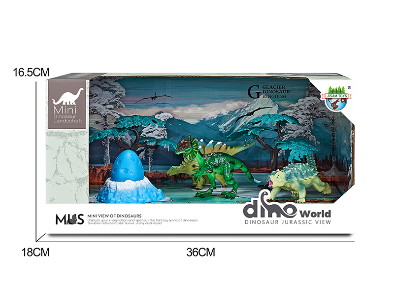 Dinosaur Model Glacier Scene Set + Surprise Dragon Egg