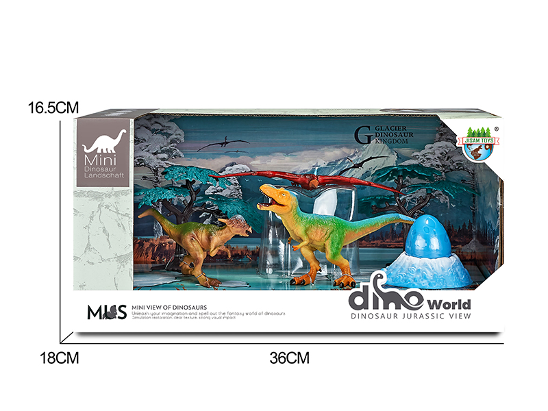 Dinosaur Model Glacier Scene Set + Surprise Dragon Egg