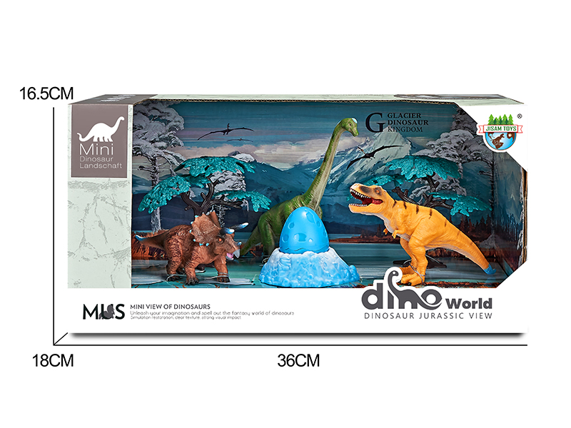 Dinosaur Model Glacier Scene Set + Surprise Dragon Egg