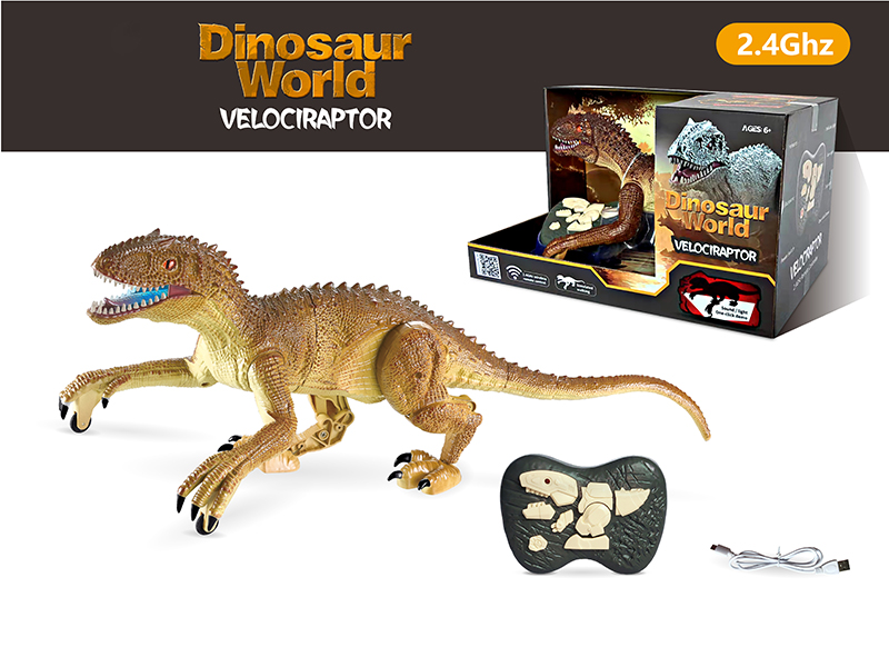 2.4G Remote Control Velociraptor  With Sound And Lighs