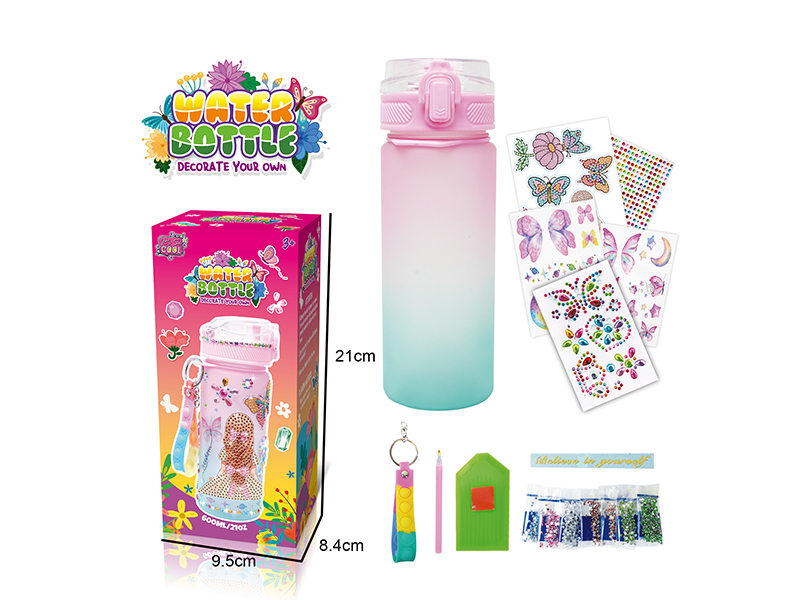 DIY Diamond Gradient Water Bottle - Girls
