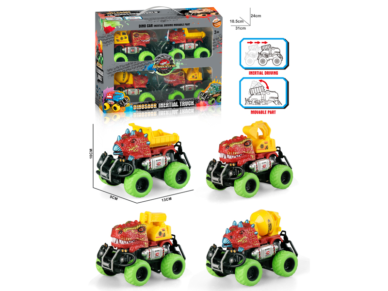Dual Friction Dinosaur Engineering Vehicle