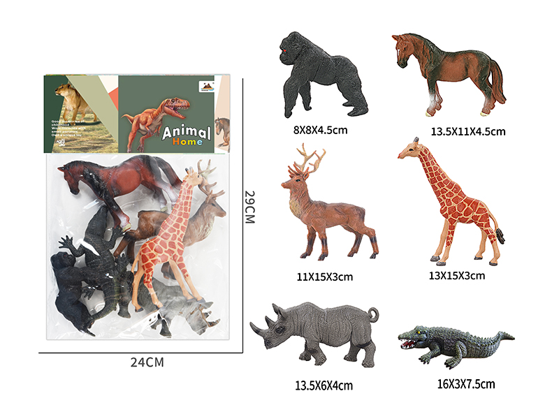 6-Inche Animal 6PCS