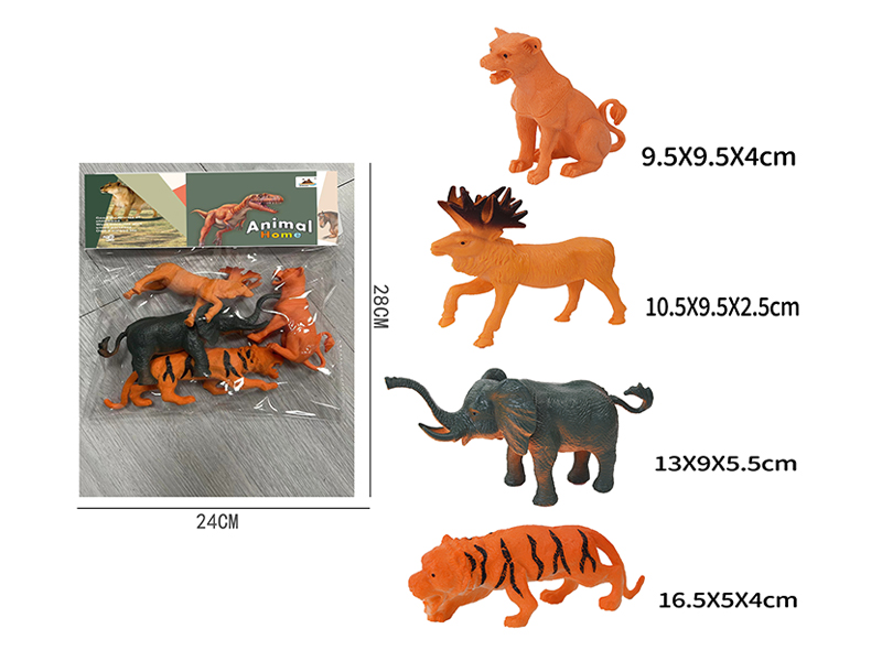 7-Inche Animal 4PCS
