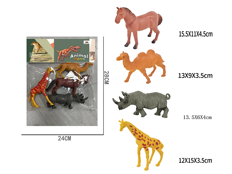 7-Inche Animal 4PCS