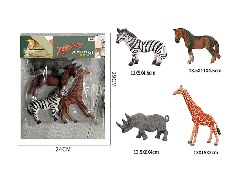 7-Inche Animal 4PCS