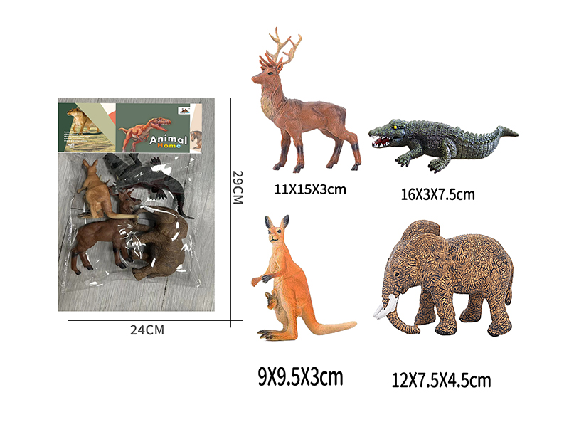 7-Inche Animal 4PCS