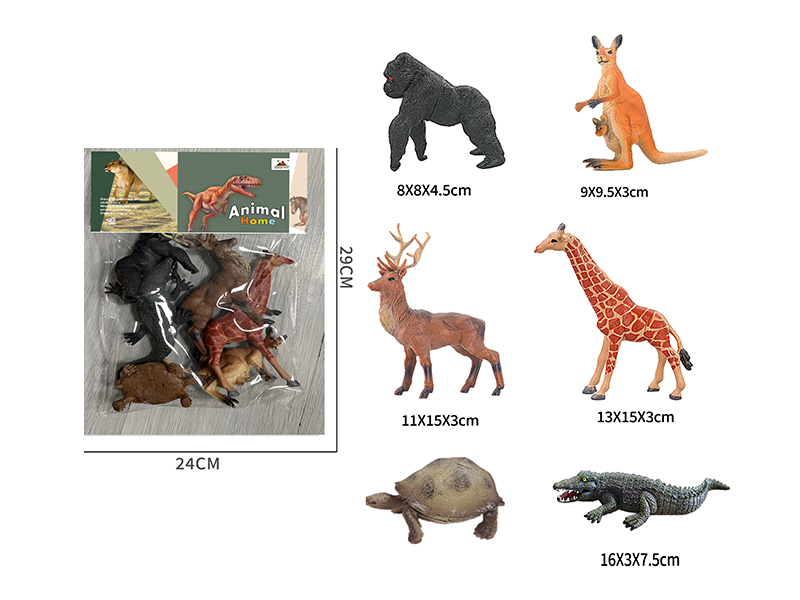 7-Inche Animal 4PCS