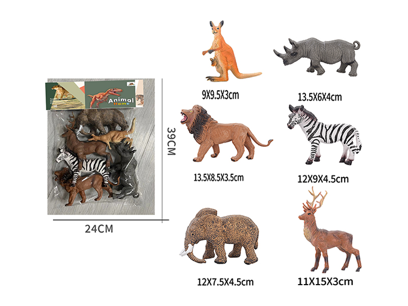 7-Inche Animal 4PCS