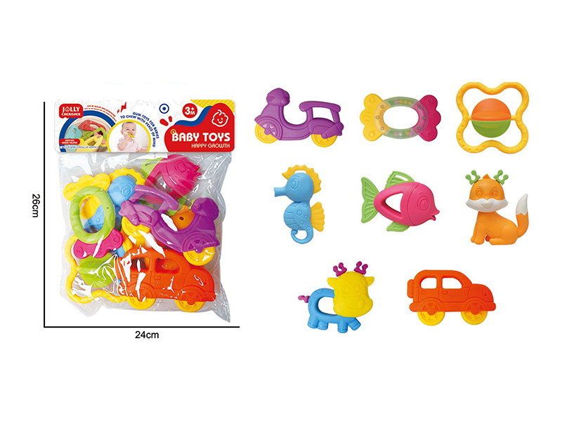 8PCS Cartoon Comfort Dental Glue Toy