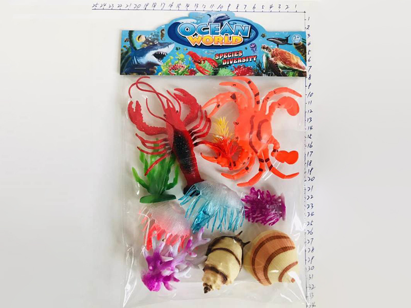 6PCS Marine Animals + Marine Plants