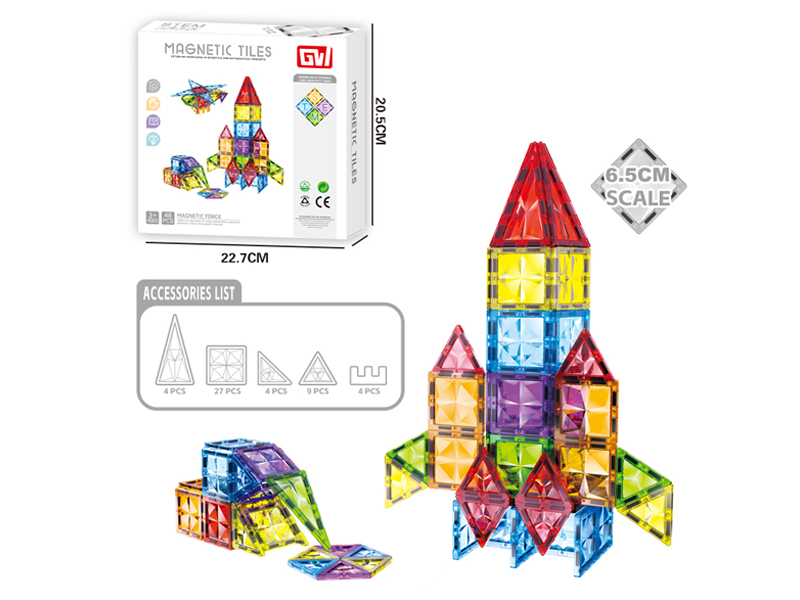 48PCS Color Window Magnetic Block
