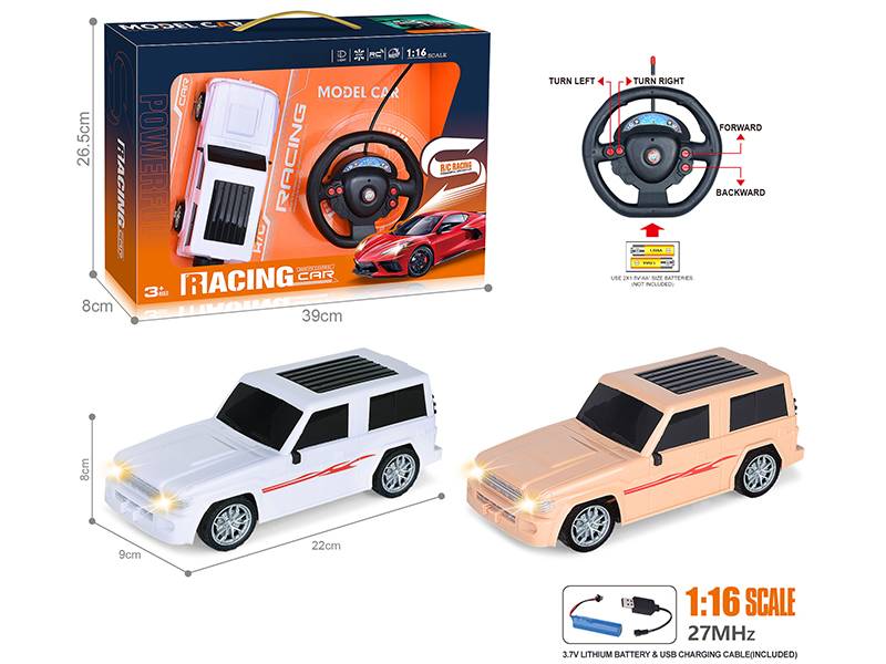 27Mhz 1:16 4-Channel Remote Control Wrangler Simulation Car With Headlight(Included Batteries)