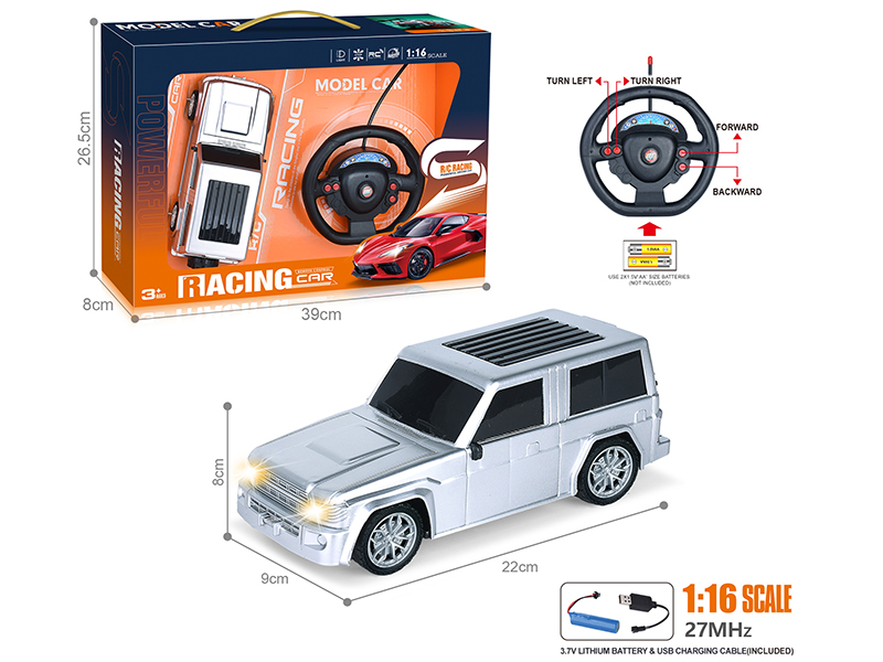 27Mhz 1:16 4-Channel Remote Control Spray-Painted Wrangler Simulation Car With Headlight(Included Batteries)