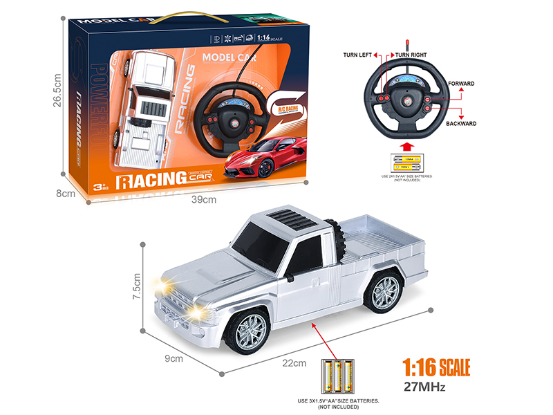 27Mhz 1:16 4-Channel Remote Control Spray-Painted Pickup Truck With Headlight(Not Included Batteries)