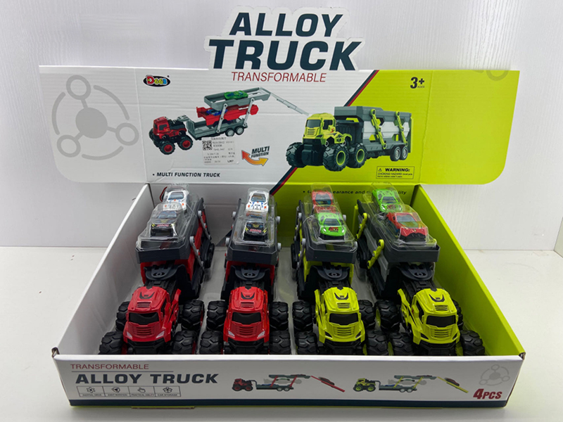 Inertia Transformable Alloy Trucks 4pcs