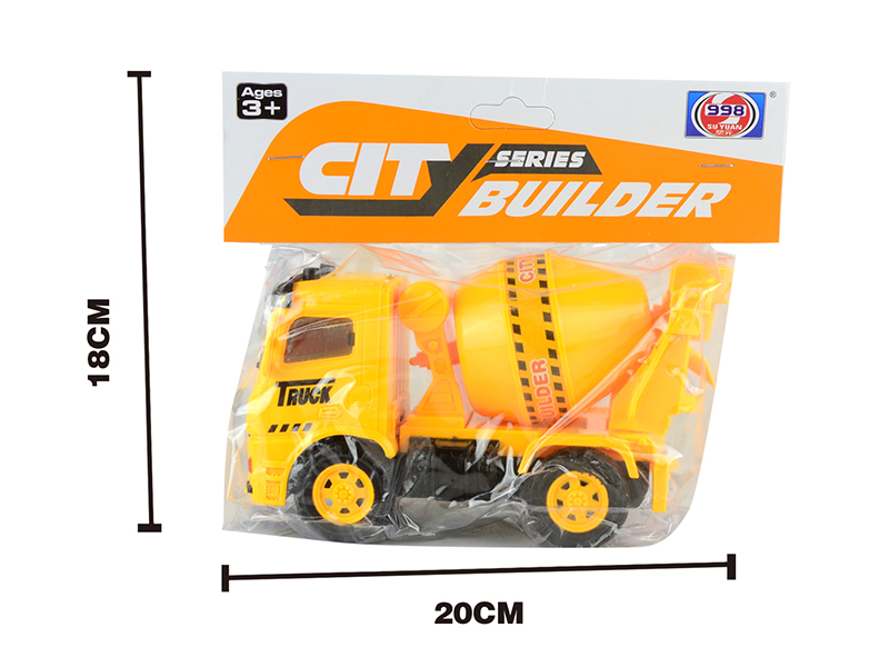 Friction Engineering Truck With 3D Lights And Music(Concrete Mixer)
