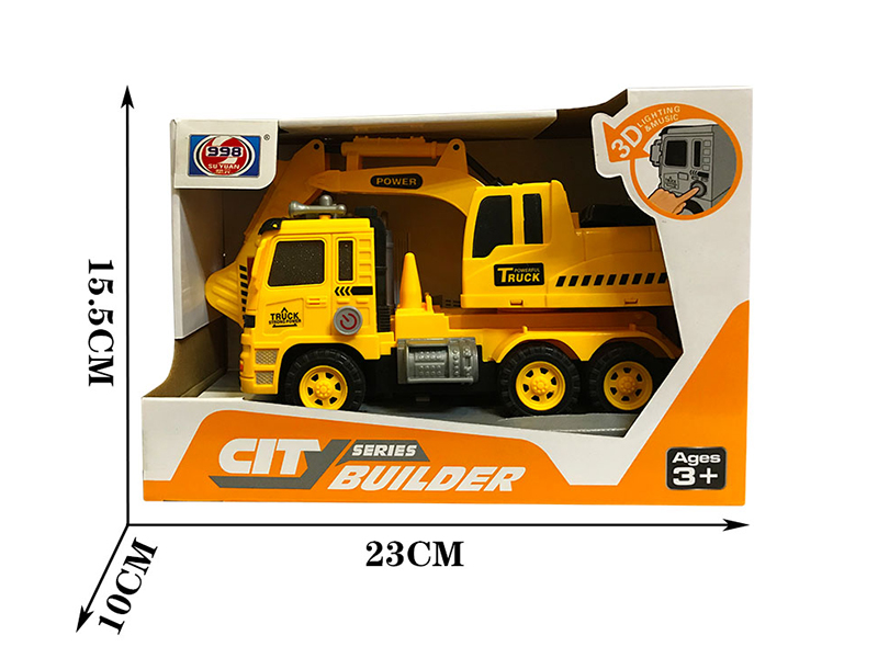 Friction Engineering Truck With 3D Lights And Music(Excavator)