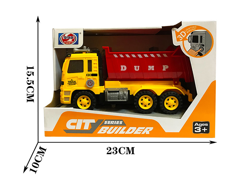 Friction Engineering Truck With 3D Lights And Music(Dump Truck)