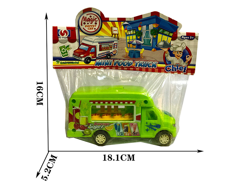 Friction Cartoon Food Truck 1pcs