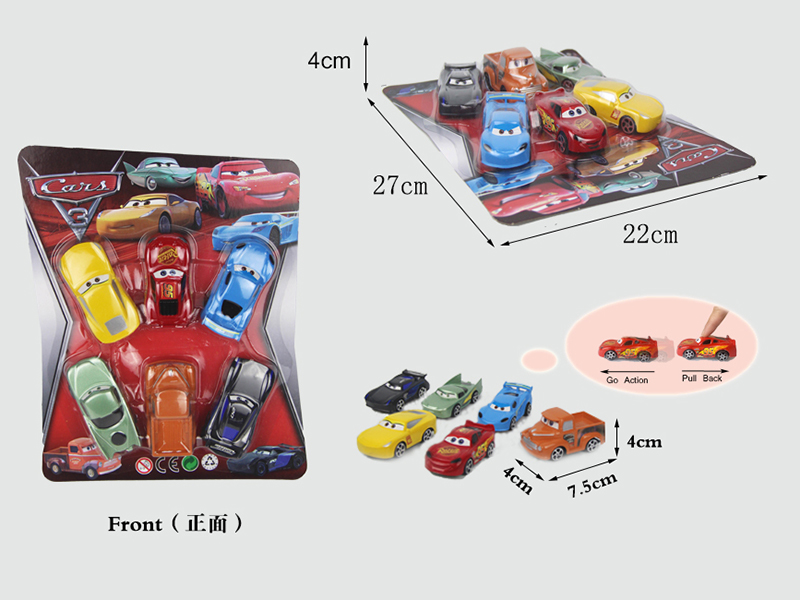 Cars 3 Pull Back Car 6pcs