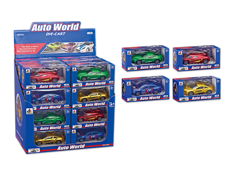 1:43 Pull Back Alloy Sports Cars 24pcs