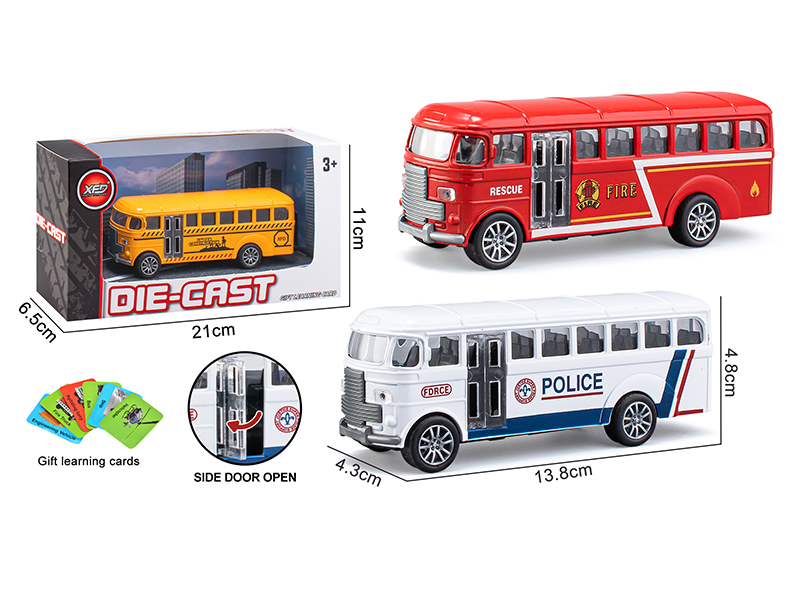 Pull Back Alloy Bus