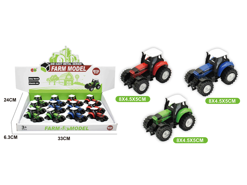 12PCS Alloy Slide Farmer Car Front