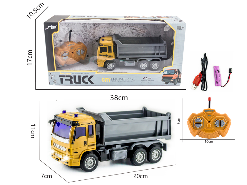1:30 4CH R/C Engineering Dump Truck With Light