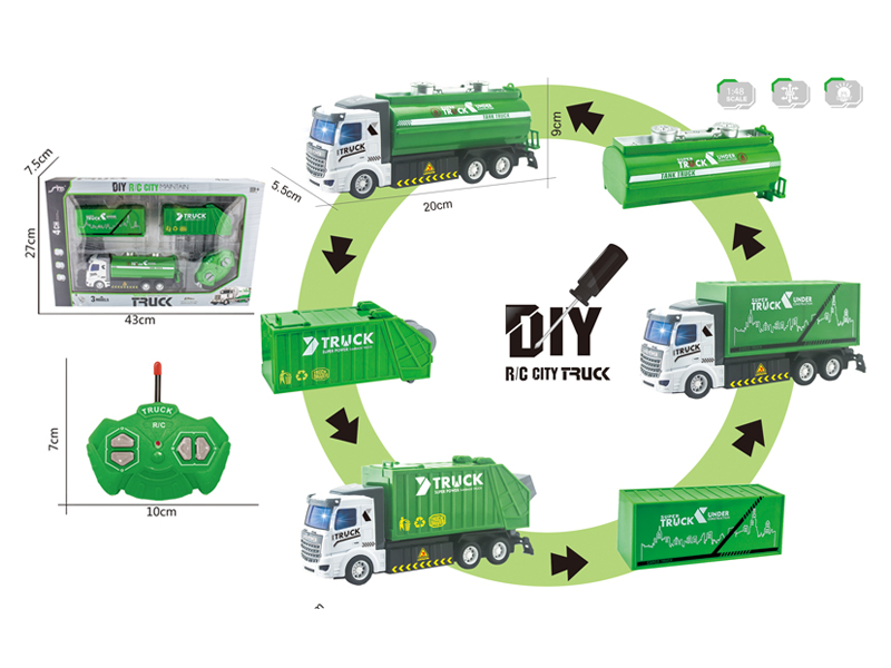 1:48 4CH R/C Sanitation Truck With Light