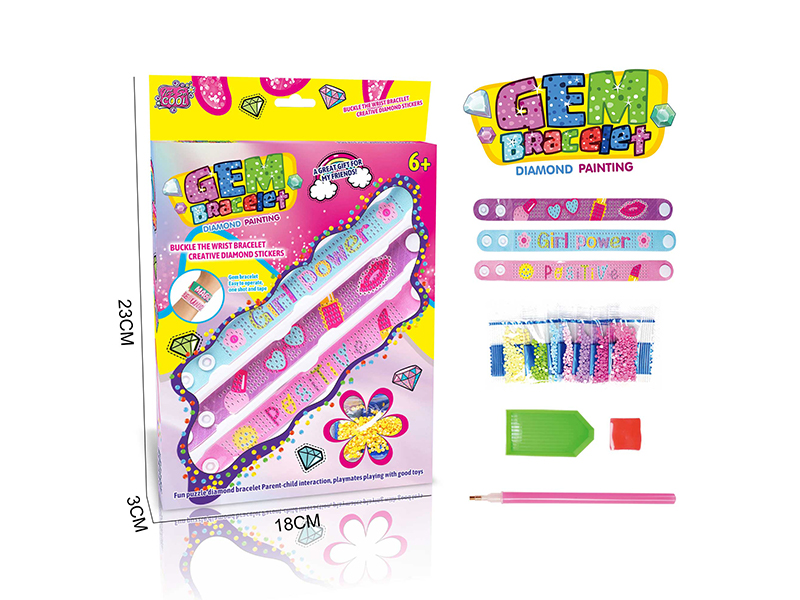 3PCS DIY Dot Diamond/Diamond Sticker Bracelet