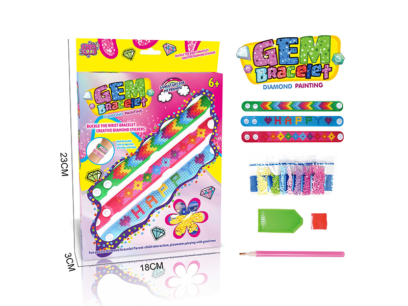 3PCS DIY Dot Diamond/Diamond Sticker Bracelet