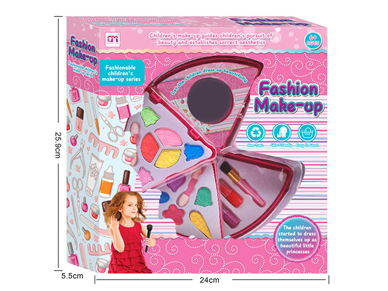 Triangular Three Layer Children's Makeup Set