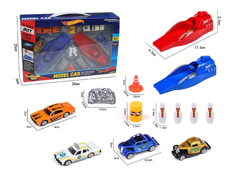 Slide Alloy Vintage Car Set