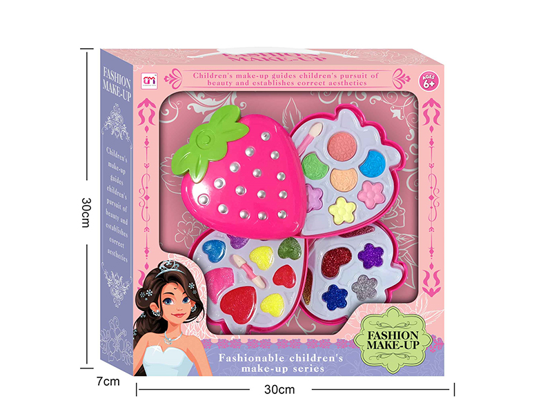 Strawberry Shaped Three Layers Children's Make Up Set