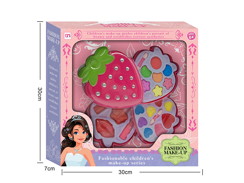 Strawberry Shaped Three Layers Children's Make Up Set