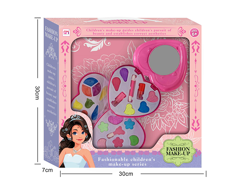 Heart-Shaped Three Layers Children's Make Up Set