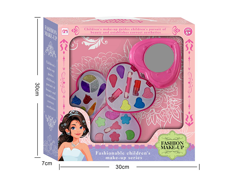 Heart-Shaped Three Layers Children's Make Up Set
