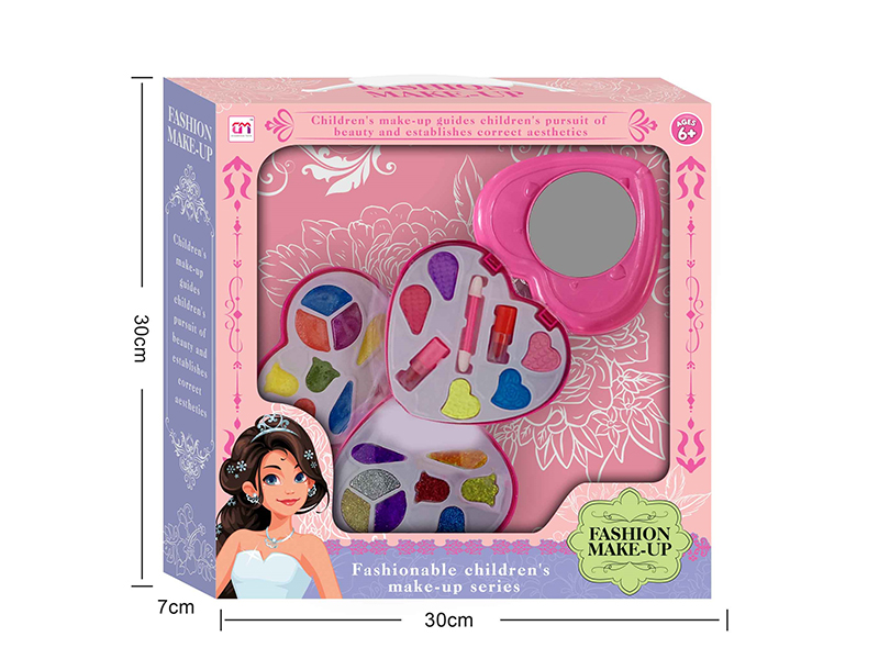 Heart-Shaped Three Layers Children's Make Up Set
