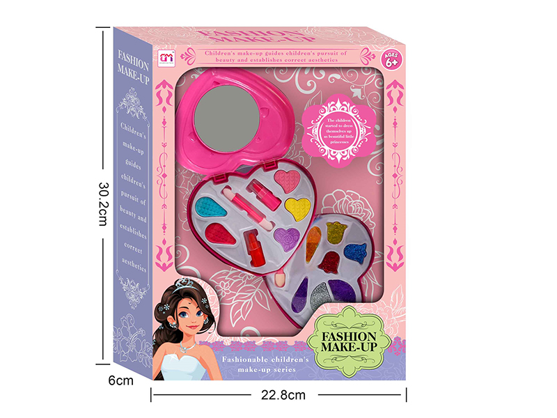 Heart-Shaped Two Layers Children's Make Up Set