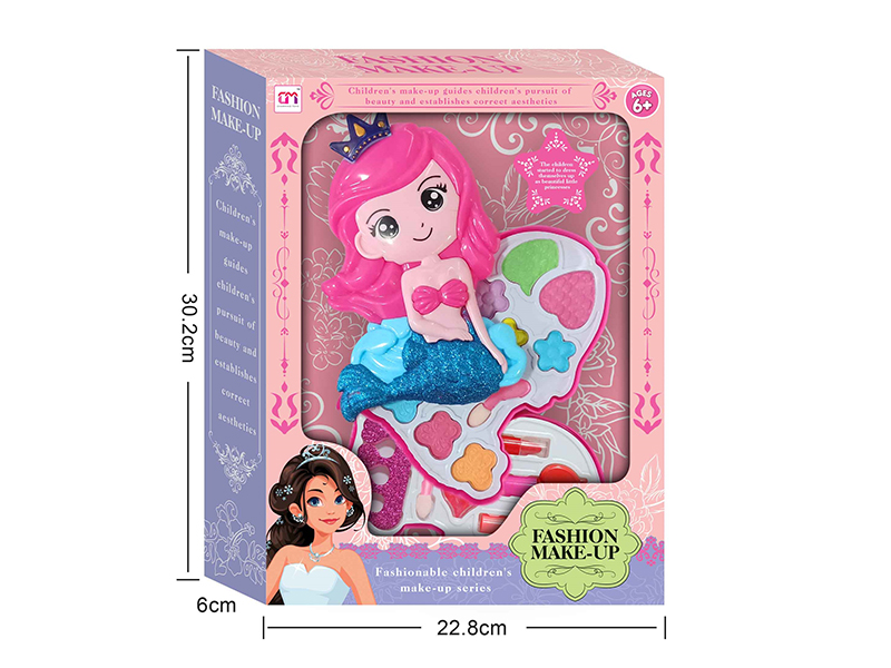 Mermaid Shaped Two Layers Children's Make Up Set