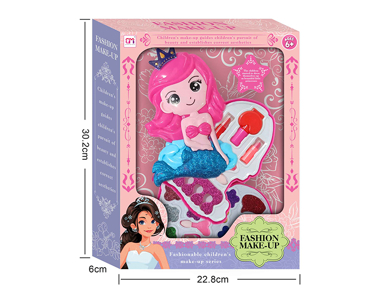 Mermaid Shaped Two Layers Children's Make Up Set