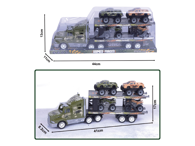 Friction Double Layer Military Flatbed Trailer